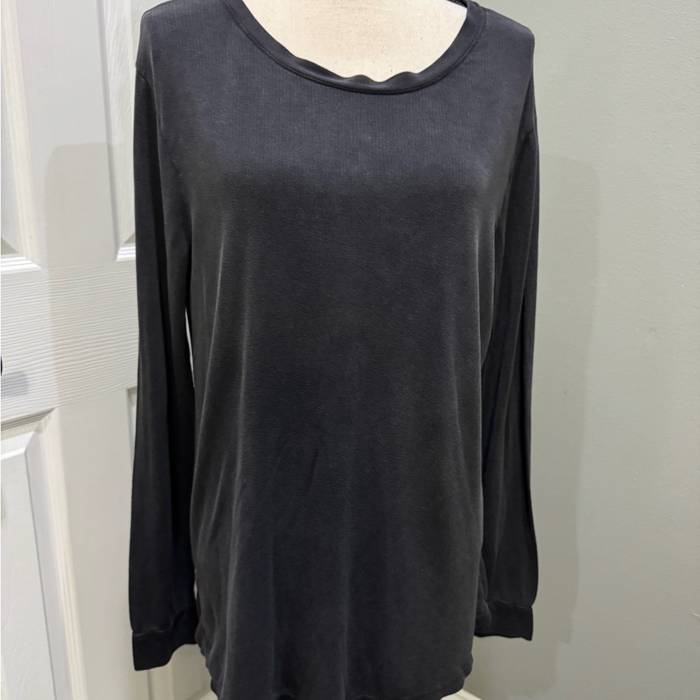 Mono B Charcoal Long Sleeve Top